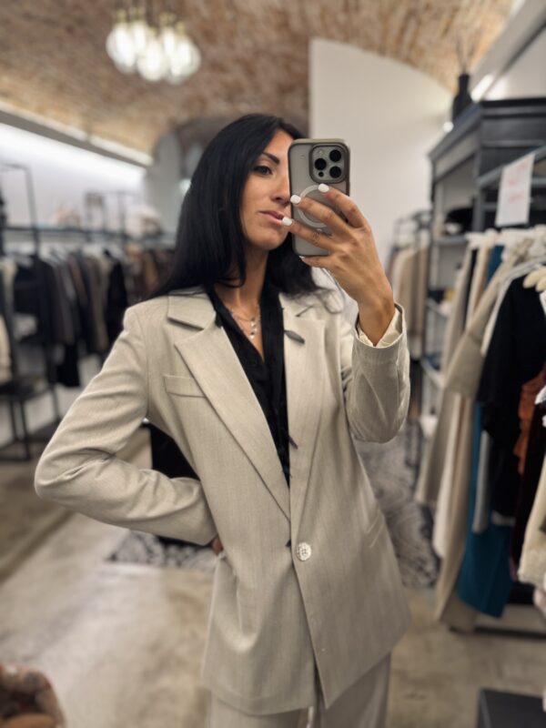 Giacca gessata lurex 1