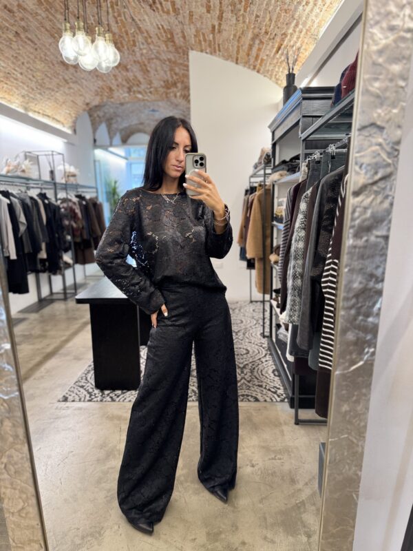 Pantalone pizzo spalmato 1