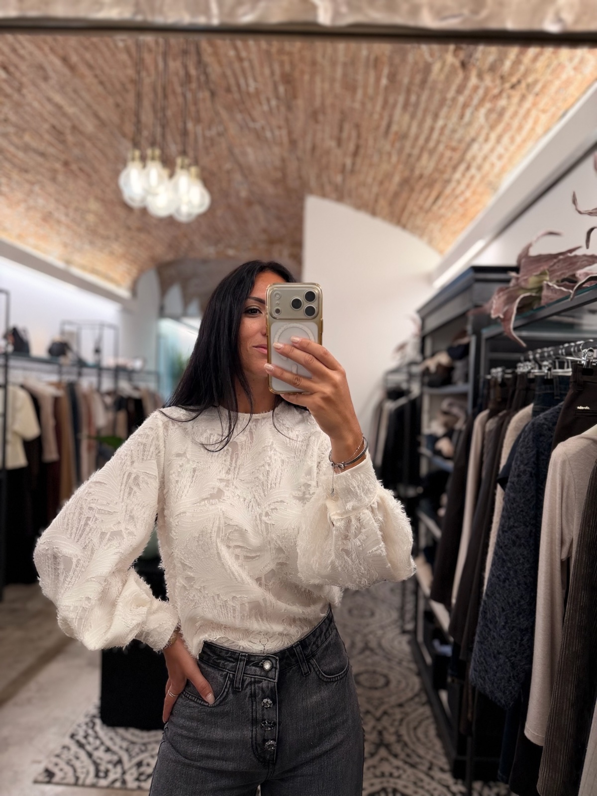 Casacca jacquard in pizzo 1 Casacca jacquard in pizzo