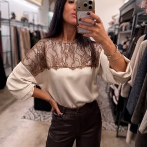Blusa con pizzo