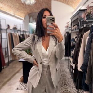 Giacca gessata