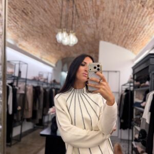 Maglia cratere inserti lurex