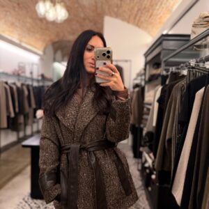 Giaccone tweed moro